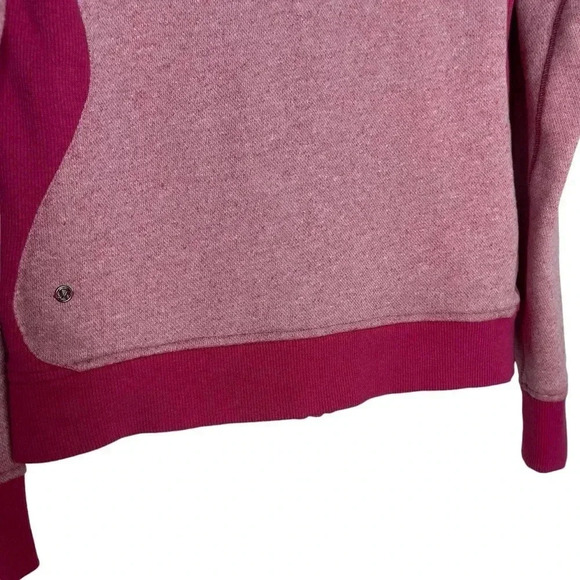 Lululemon ‘On  The Daily’ Hoodie in Heathered Jewelled Magenta Zip-Up Size 8 - Picture 9 of 11